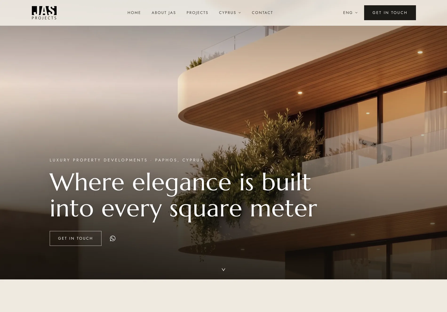 JAS Projects website built by Senno